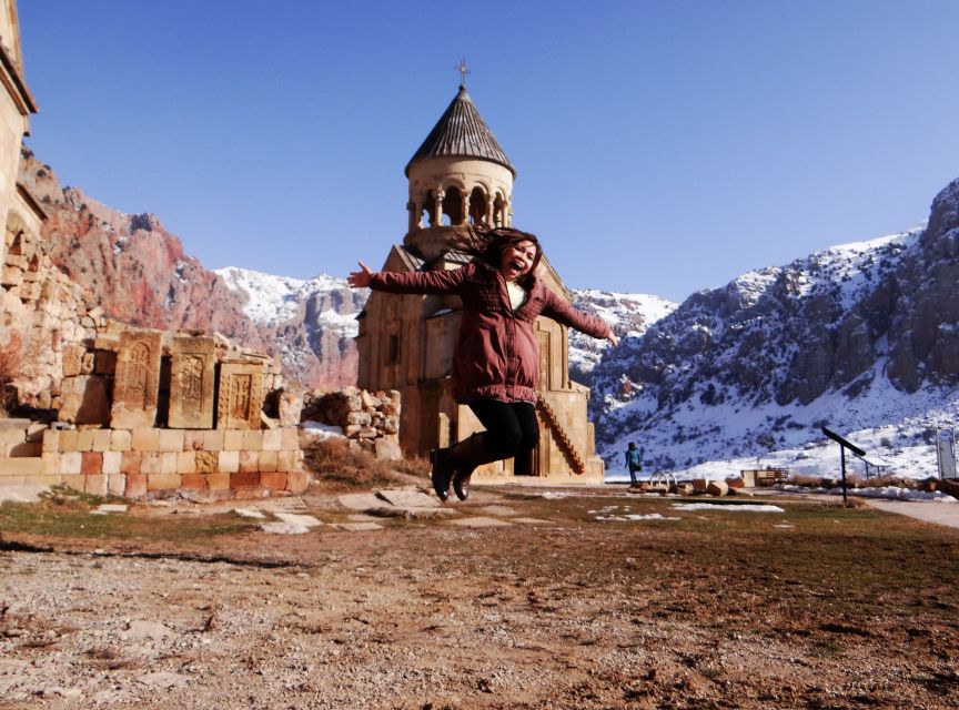 From Yerevan: Full-Day Tatev Monastery Complex Tour - Noravank monastery: red cliffs and the Father God carving