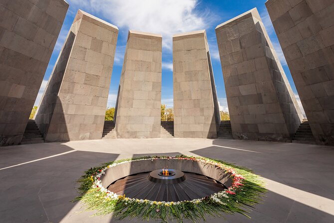 Private Yerevan City Tour with museums - Tsitsernakaberd: the Armenian Genocide Memorial Complex with the right tone